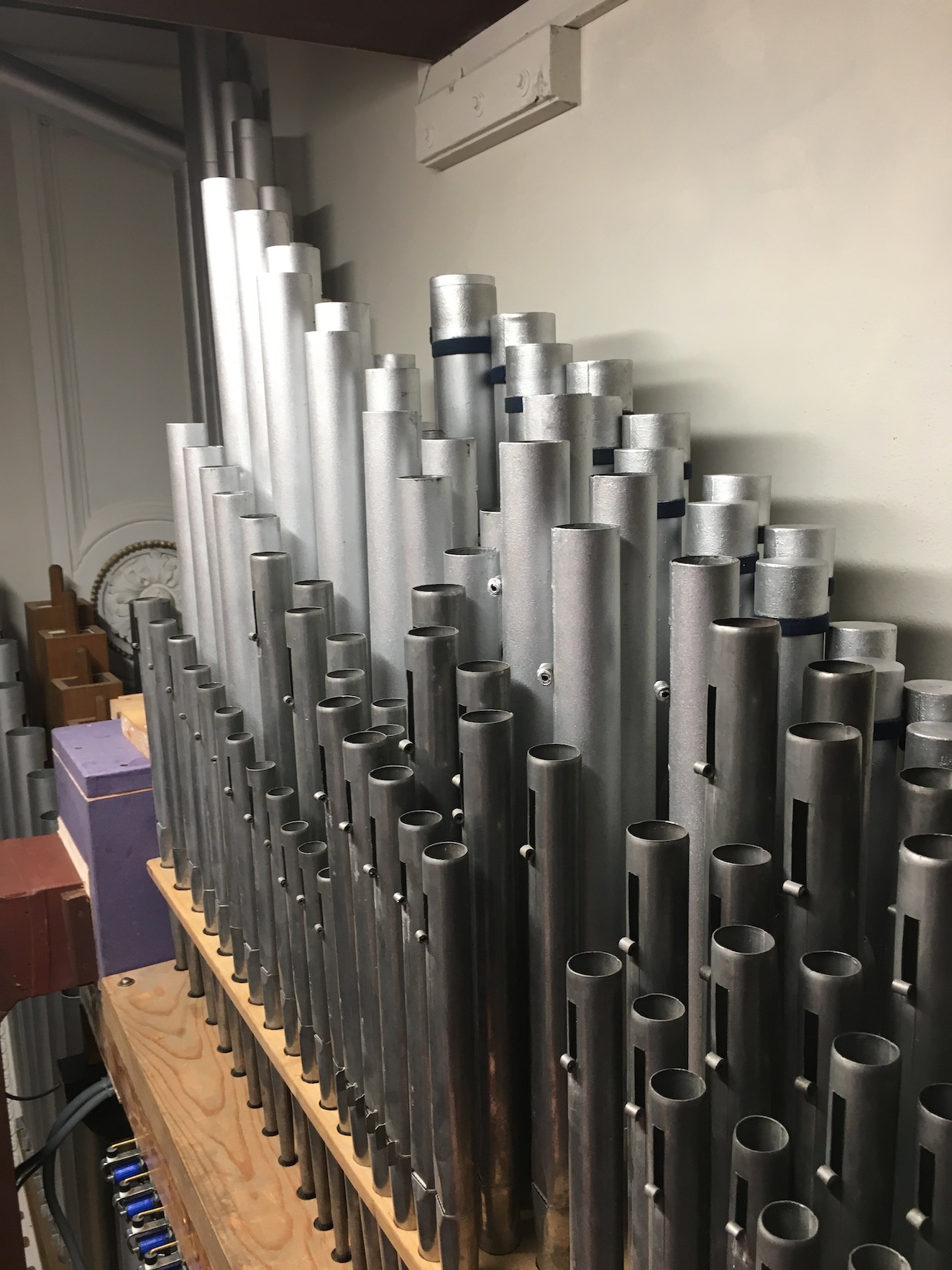 Pfeifenwerk Oberlade Schwellwerk nach der Restaurierung