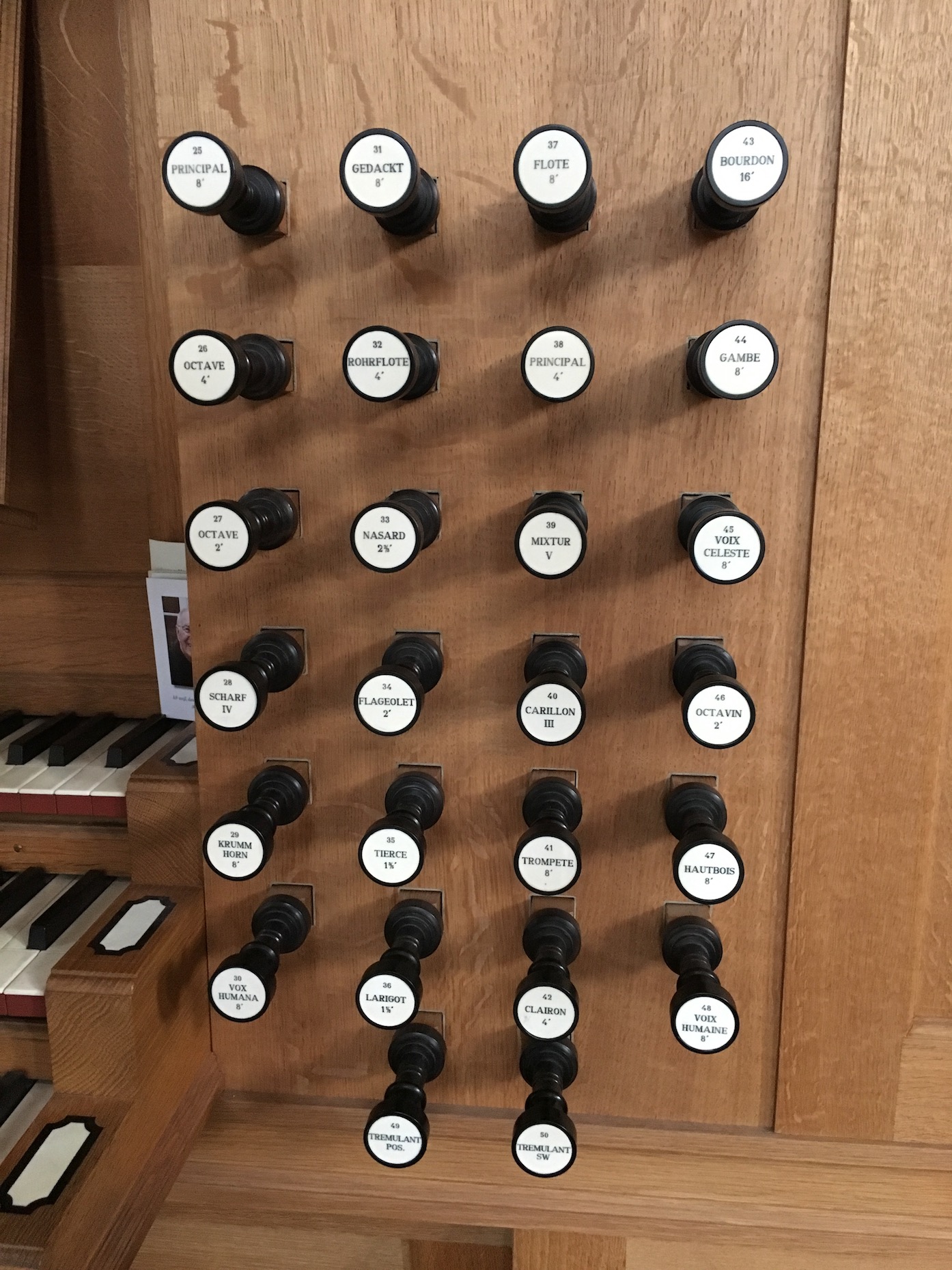 Registerzüge rechts Registerzüge rechts