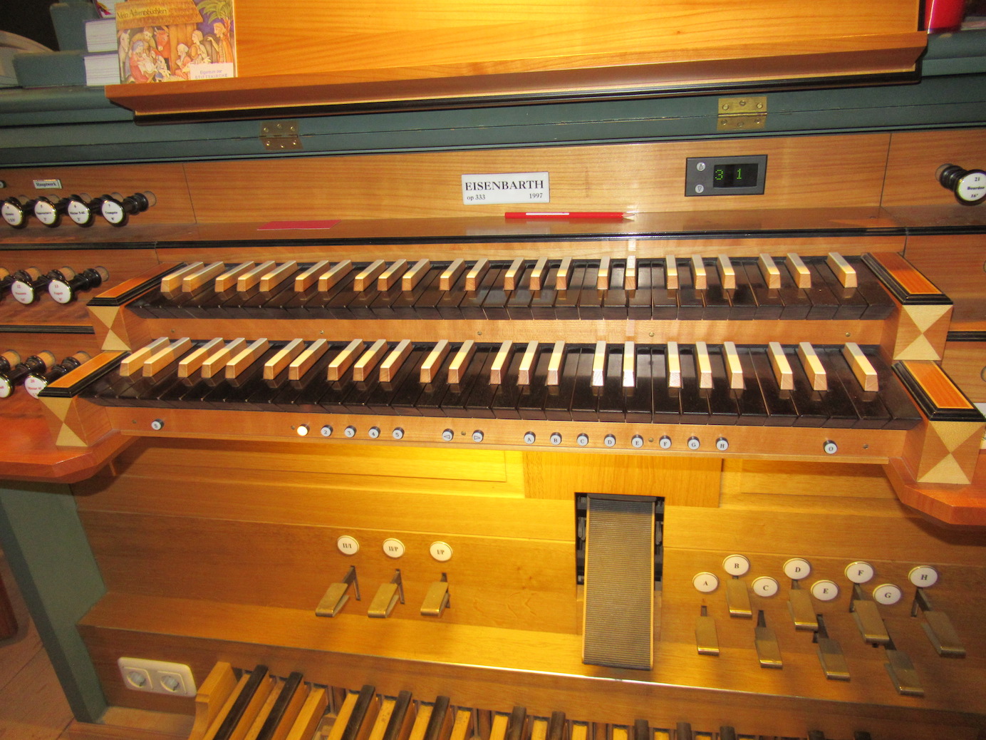 Bedienleiste der Setzeranlage