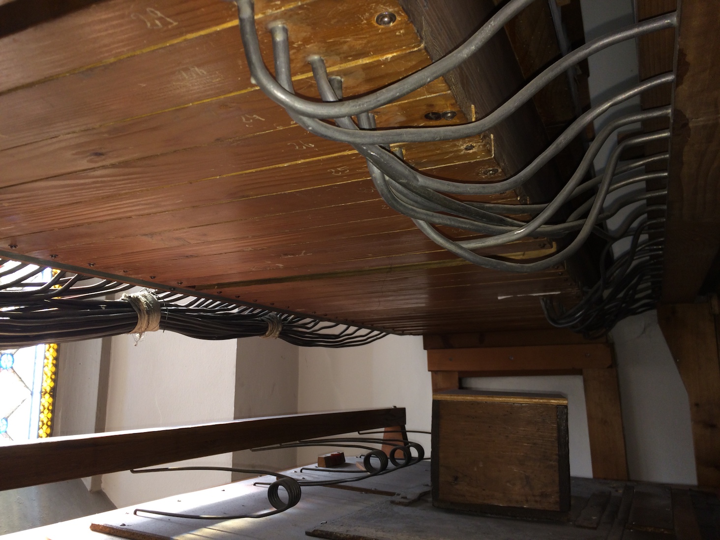 Unterseite Lade Hauptwerk