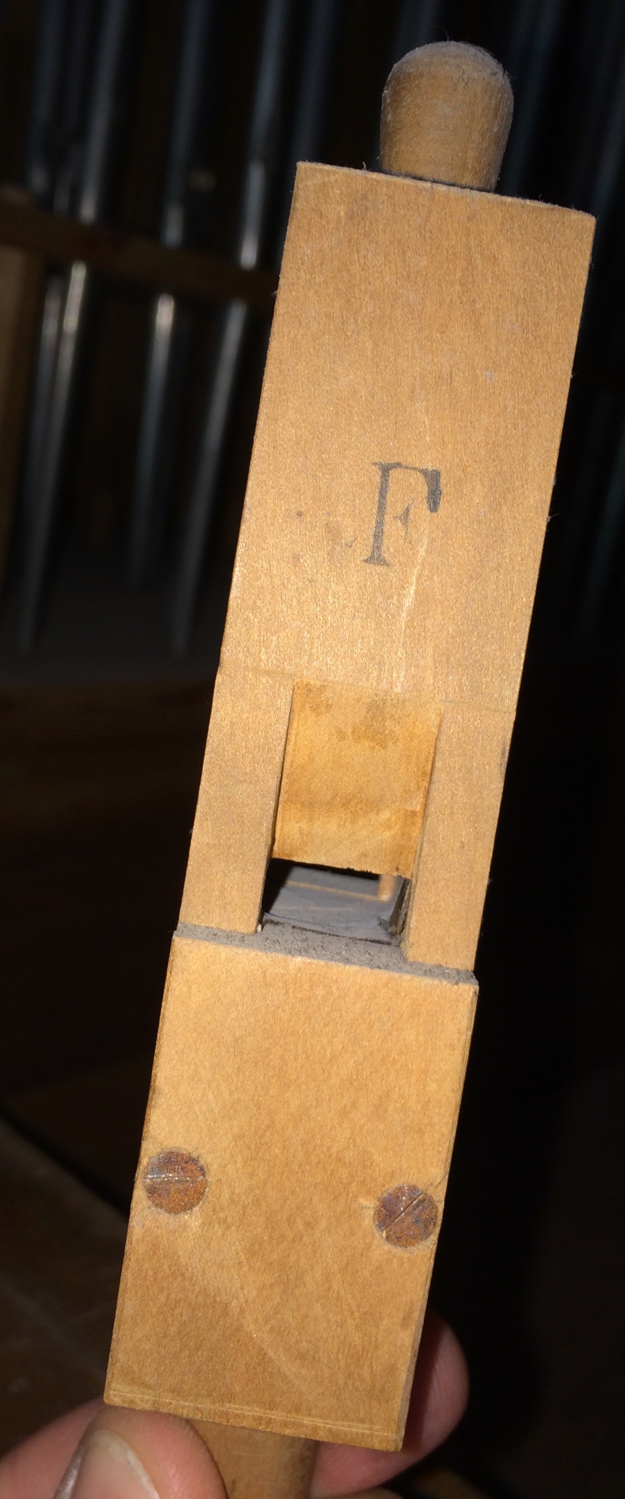 Bordun 8' mit zwei Labien, Pfeife f3