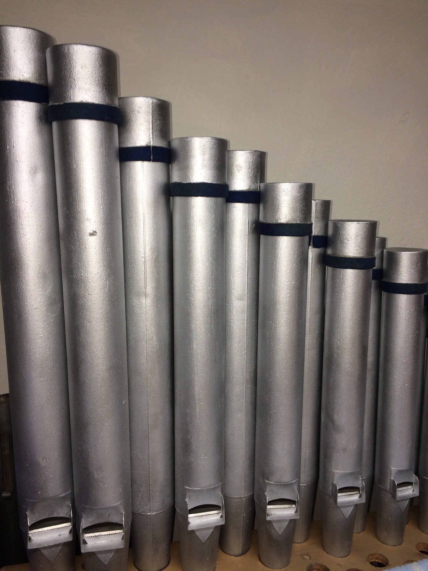 Bass der Waldflöte 4' mit typischer Labienform der ehem. Fa. Cäcilia